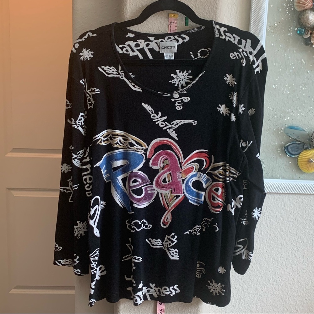NWOT CHICOS PEACE SWEATER SZ 3